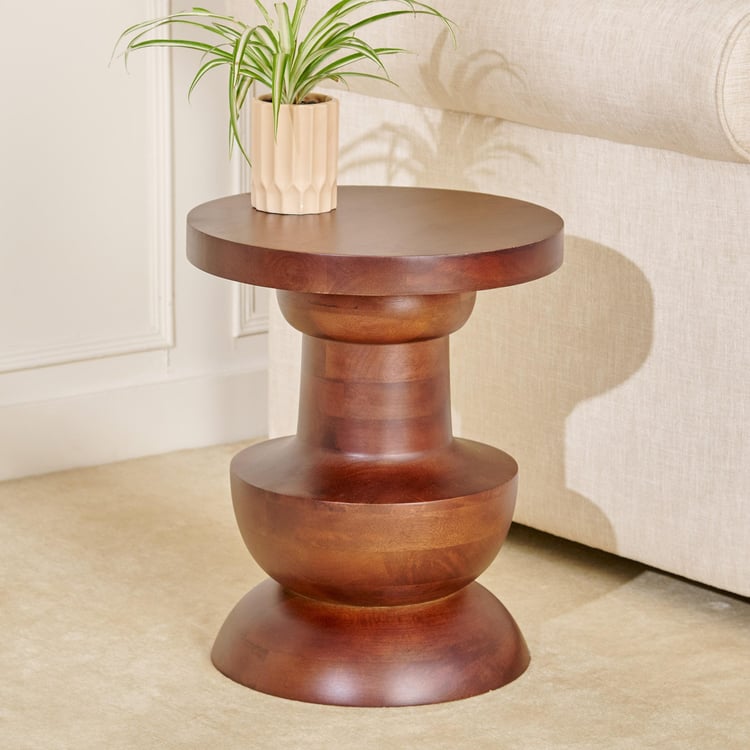 Siri Mango Wood Accent Table - Brown