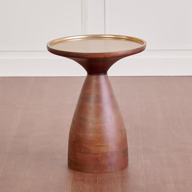 Susan Mango Wood End Table - Brown