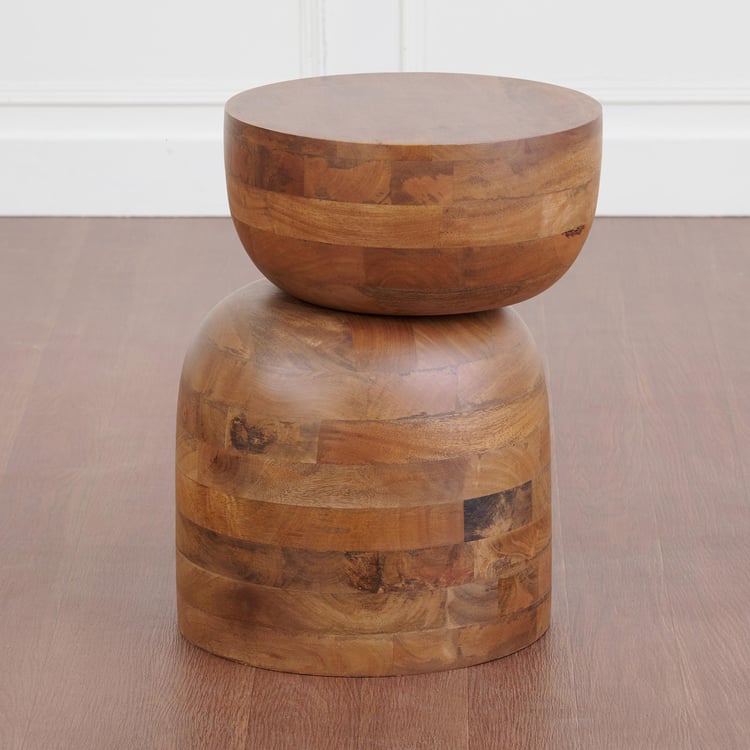 Sybil Mango Wood Accent Table - Brown