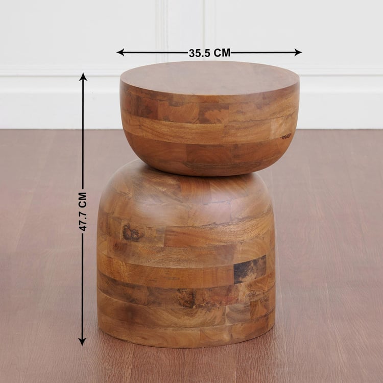 Sybil Mango Wood Accent Table - Brown