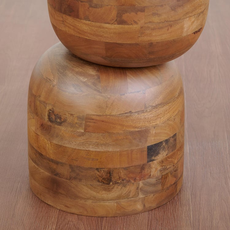 Sybil Mango Wood Accent Table - Brown