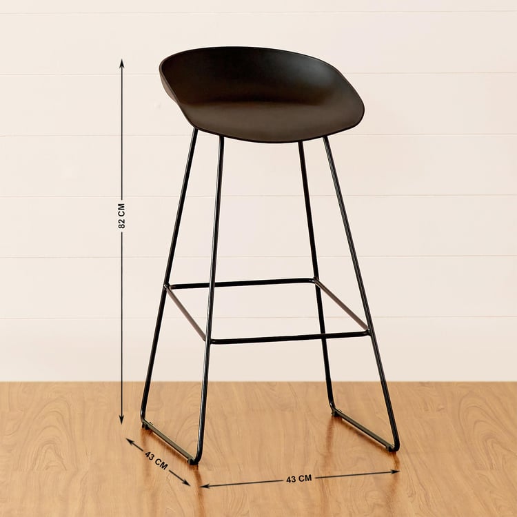 (Refurbished) Remy Bar Stool - Black