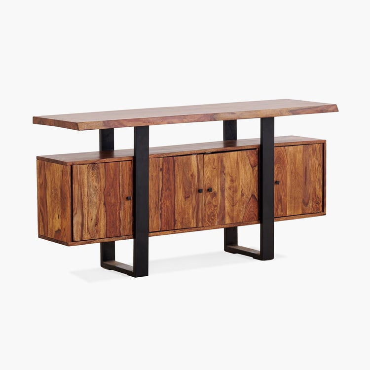 (Refurbished) Raga Sheesham Wood Sideboard - Brown