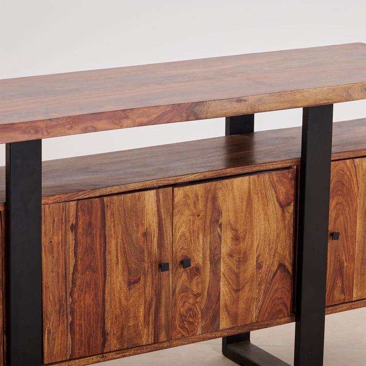 (Refurbished) Raga Sheesham Wood Sideboard - Brown