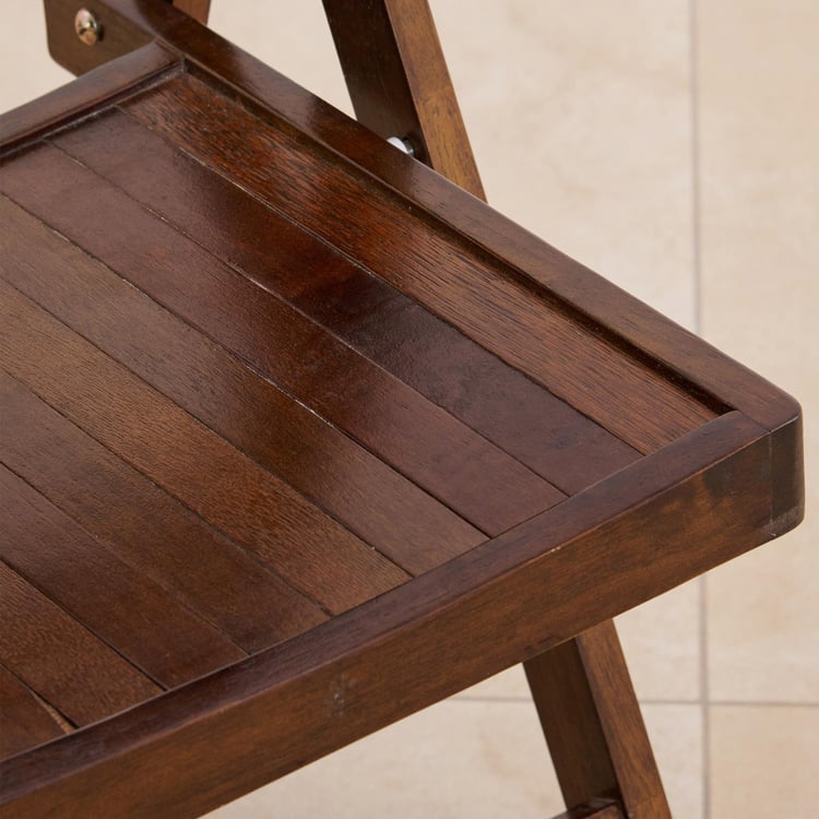 (Refurbished) Andaman Solid Wood Butterfly Dining Chair - Brown