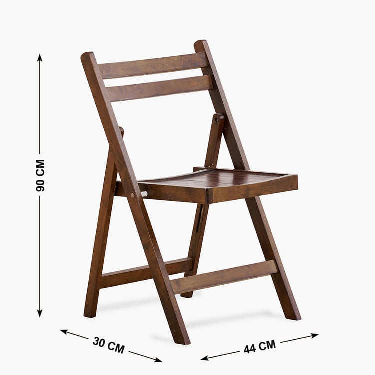 (Refurbished) Andaman Solid Wood Butterfly Dining Chair - Brown