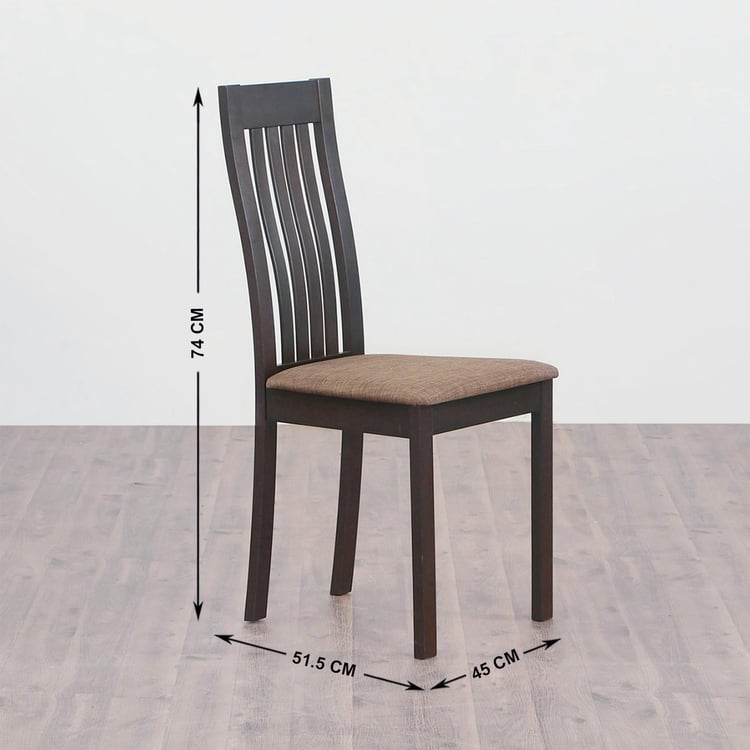 (Refurbished) Diana Set of 2 Solid Wood Dining Chairs - Brown