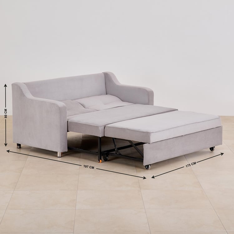 Frodo Fabric 3-Seater Sofa Bed - Grey