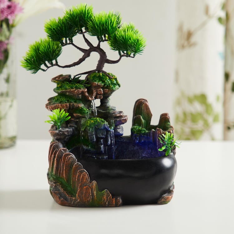 Alpine Polyresin Tree House Fountain - 30x20x14cm