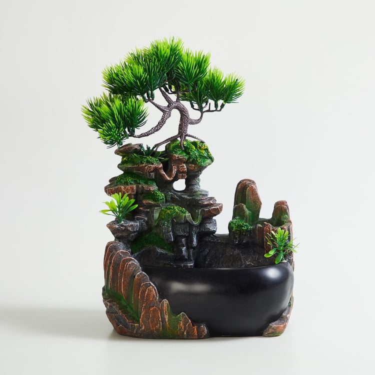 Alpine Polyresin Tree House Fountain - 30x20x14cm