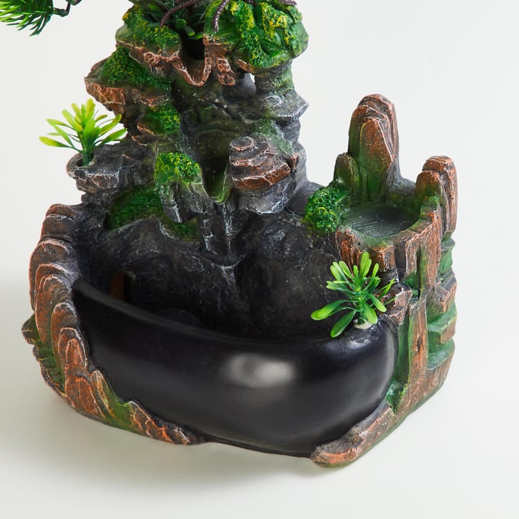 Alpine Polyresin Tree House Fountain - 30x20x14cm