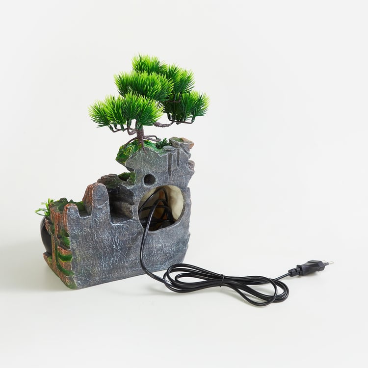 Alpine Polyresin Tree House Fountain - 30x20x14cm