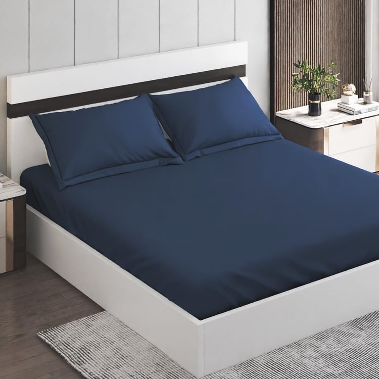 Colour Refresh Cotton 144TC 3Pcs King Fitted Bedsheet Set