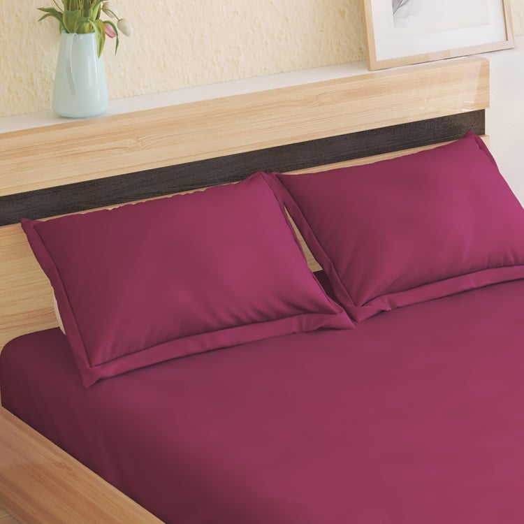 Colour Refresh Cotton 144TC 3Pcs Super King Bedsheet Set
