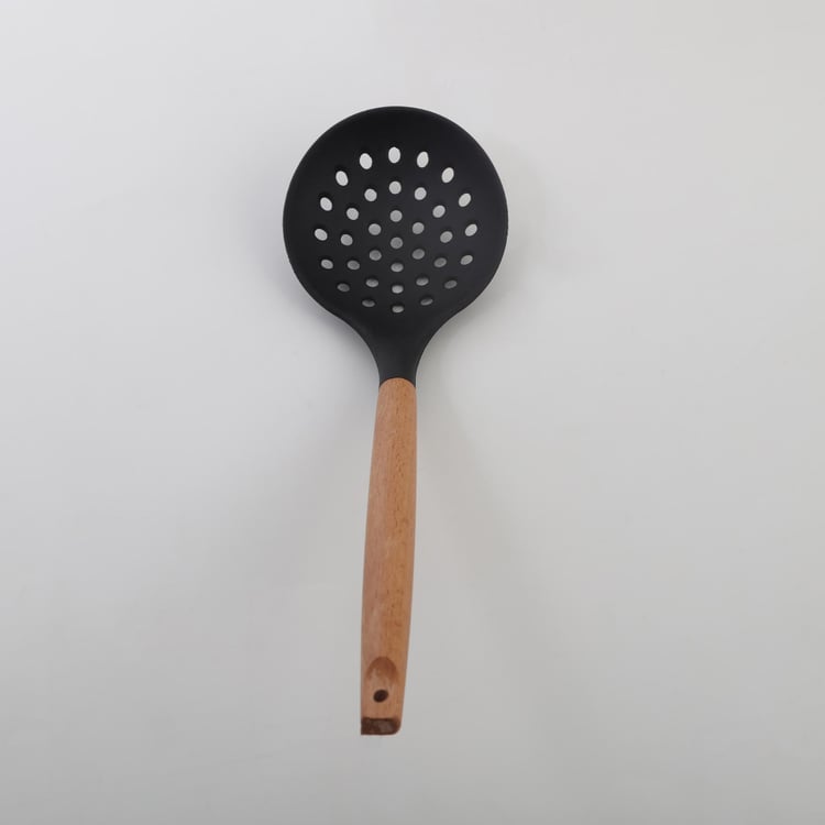 Chef Special Omega Silicone Skimmer with Wooden Handle