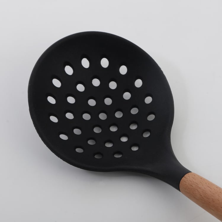 Chef Special Omega Silicone Skimmer with Wooden Handle