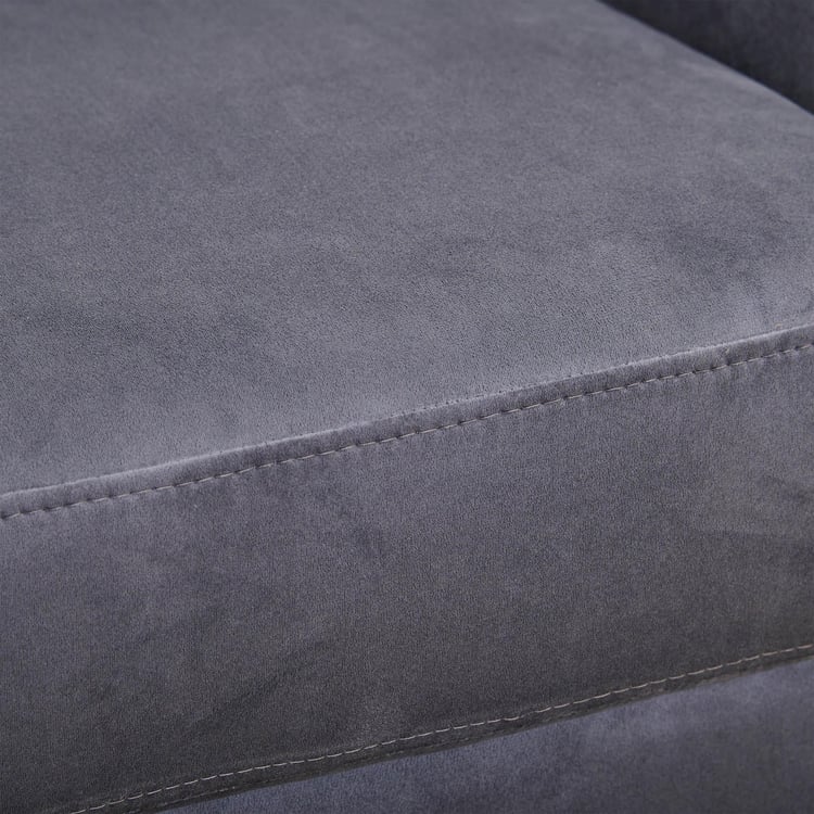 Bianca Velvet 1-Seater Sofa - Grey