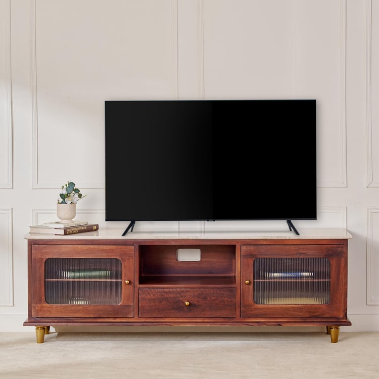 Dastkari Marble Top TV Unit - Brown