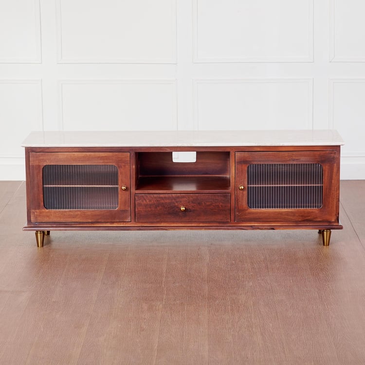 Dastkari Marble Top TV Unit - Brown