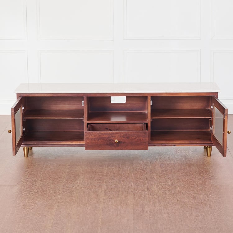 Dastkari Marble Top TV Unit - Brown
