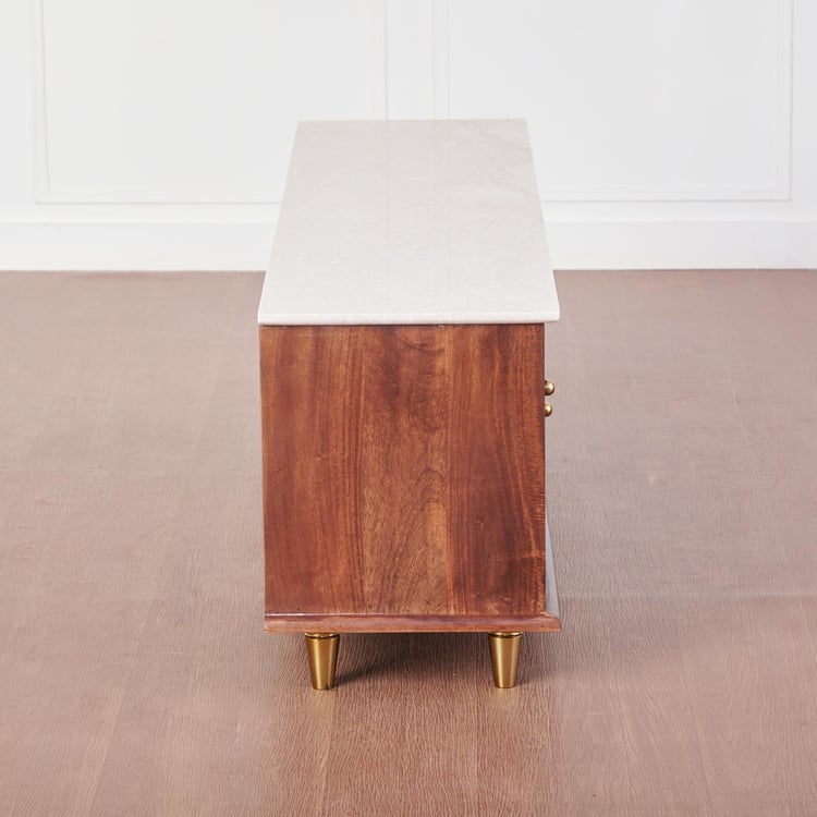 Dastkari Marble Top TV Unit - Brown