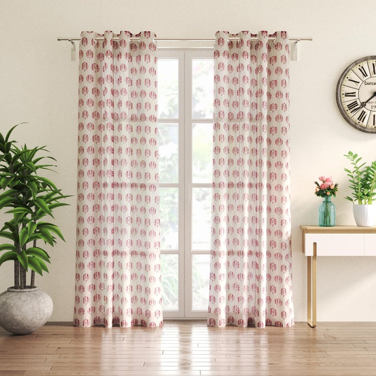 Venice Set of 2 Printed Sheer Door Curtains