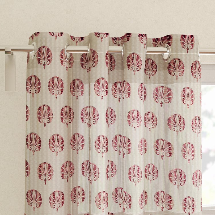 Venice Set of 2 Printed Sheer Door Curtains