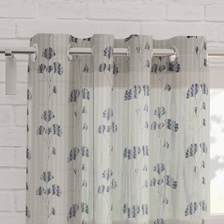 Venice Set of 2 Printed Sheer Window Curtains