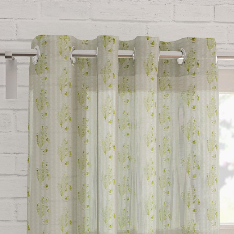 Venice Set of 2 Printed Sheer Window Curtains