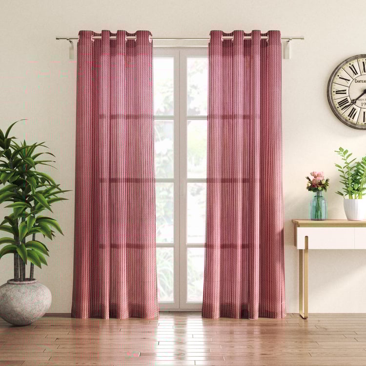 Venice Set of 2 Printed Sheer Door Curtains