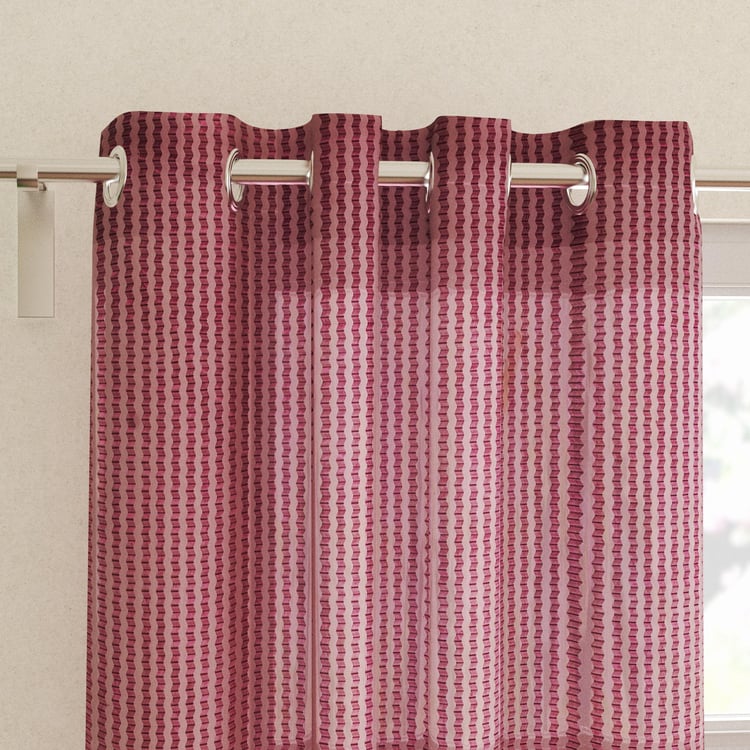 Venice Set of 2 Printed Sheer Door Curtains