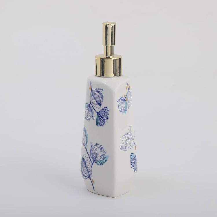 Nova Santorini Ceramic Printed Soap Dispenser - 300ml