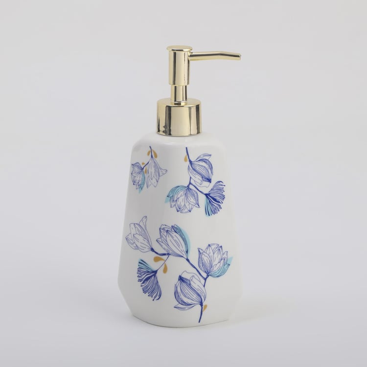 Nova Santorini Ceramic Printed Soap Dispenser - 300ml