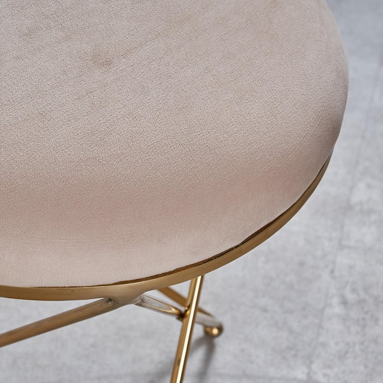 Helios Emmy Fabric Stool - Beige