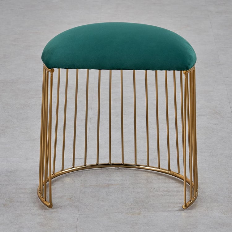 Helios Wendy Fabric Stool - Green