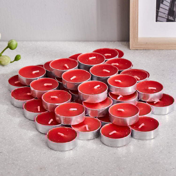 Luminescent Set of 50 Strawberry Scented T-Light Candles