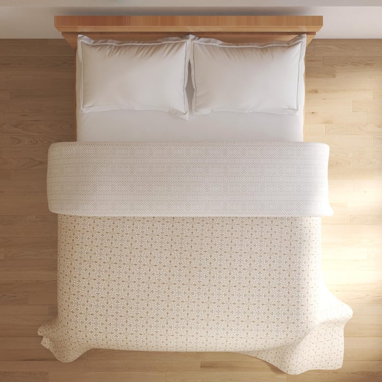 Grandeur Cotton Printed Reversible Double Comforter