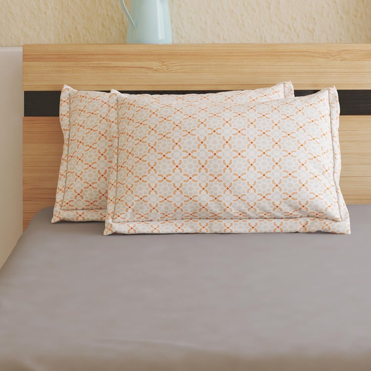 Grandeur Set of 2 Printed Pillow Covers - 45x70cm