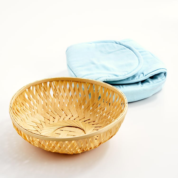 Colour Refresh Cotton Lined Bamboo Bread Basket