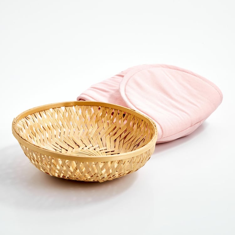 Colour Refresh Cotton Lined Bamboo Bread Basket