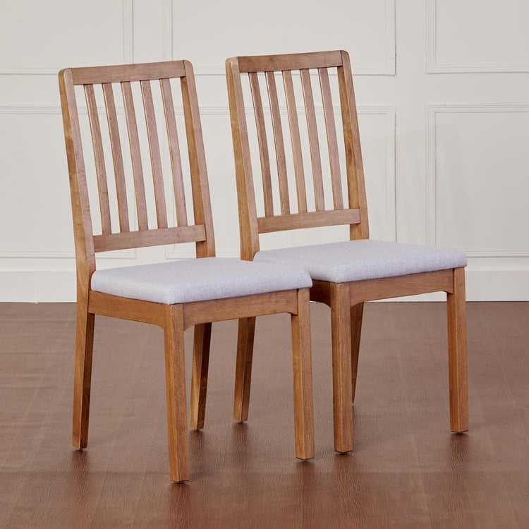 Santorini Set of 2 Solid Wood Dining Chairs