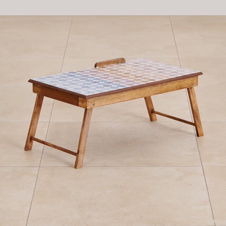 Blossom Mango Wood Laptop Table - Brown