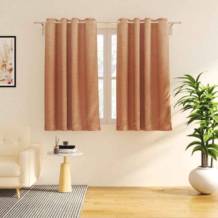 Morris Set of 2 Jacquard Light Filtering Window Curtains