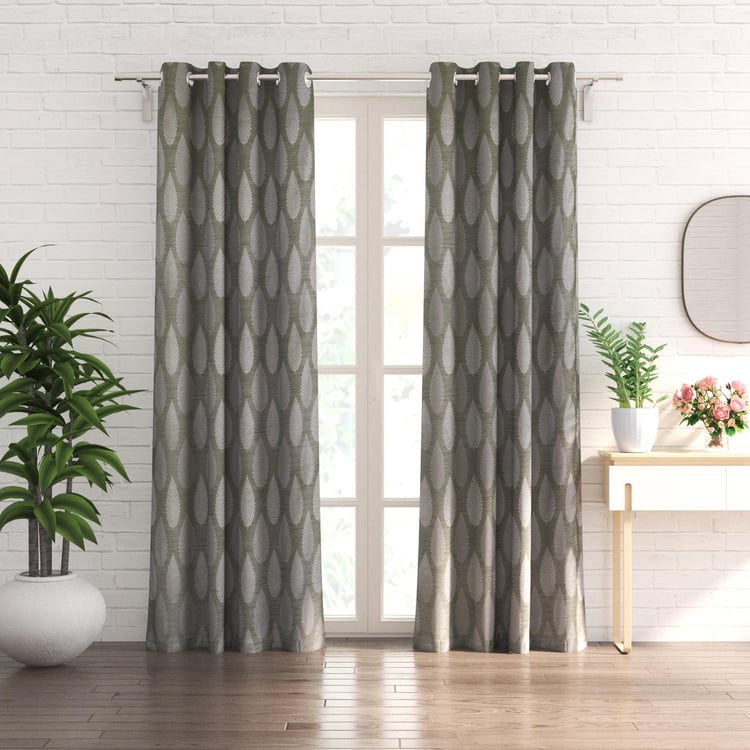 Morris Set of 2 Jacquard Light Filtering Door Curtains