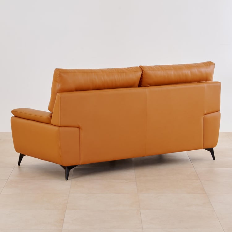 Aprilla NXT Half Leather 3-Seater Sofa - Tan