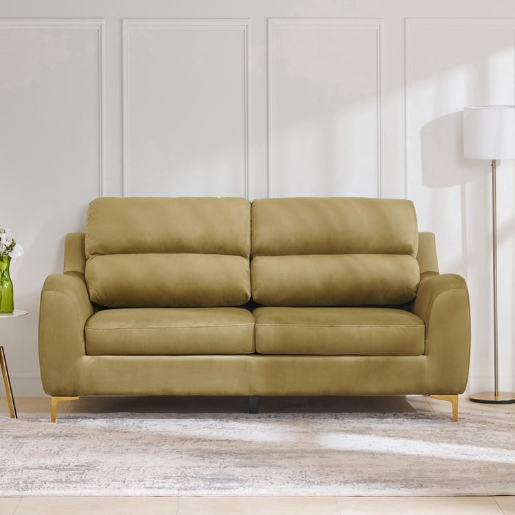 Bianca Velvet 3-Seater Sofa - Olive