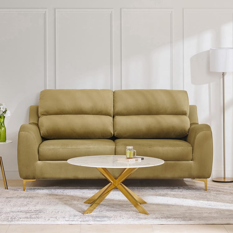 Bianca Velvet 3-Seater Sofa - Olive