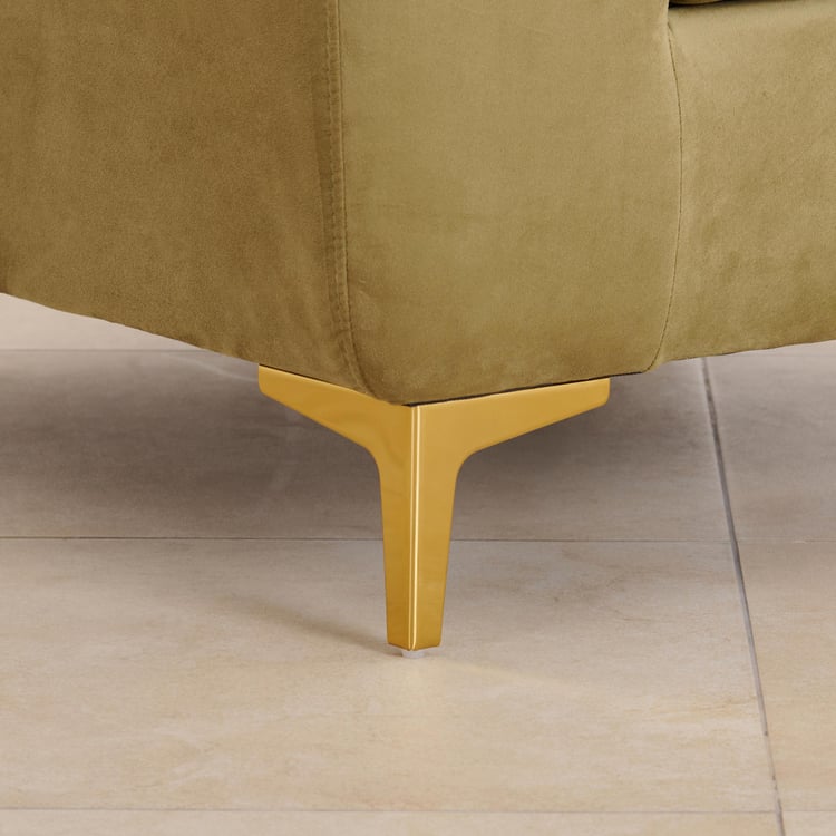 Bianca Velvet 3-Seater Sofa - Olive