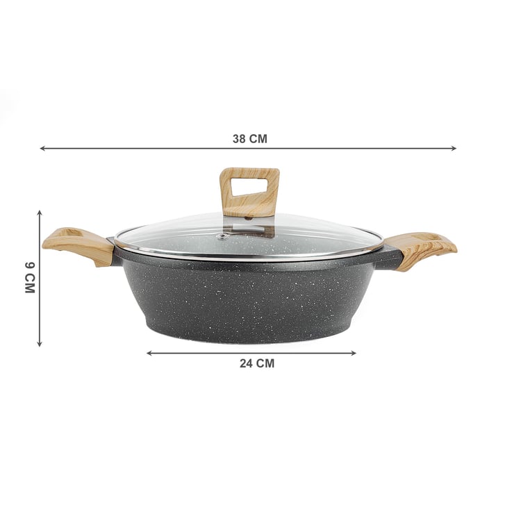 Chef Special Hatchel Aluminium Shallow Casserole with Lid - 38x24x9cm