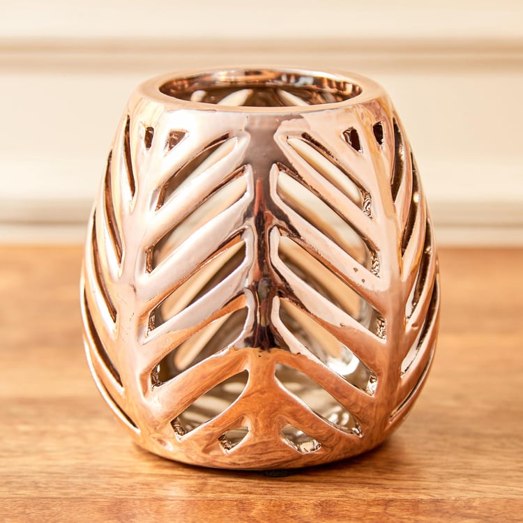 Stellar Stoneware Chevron Votive Holder